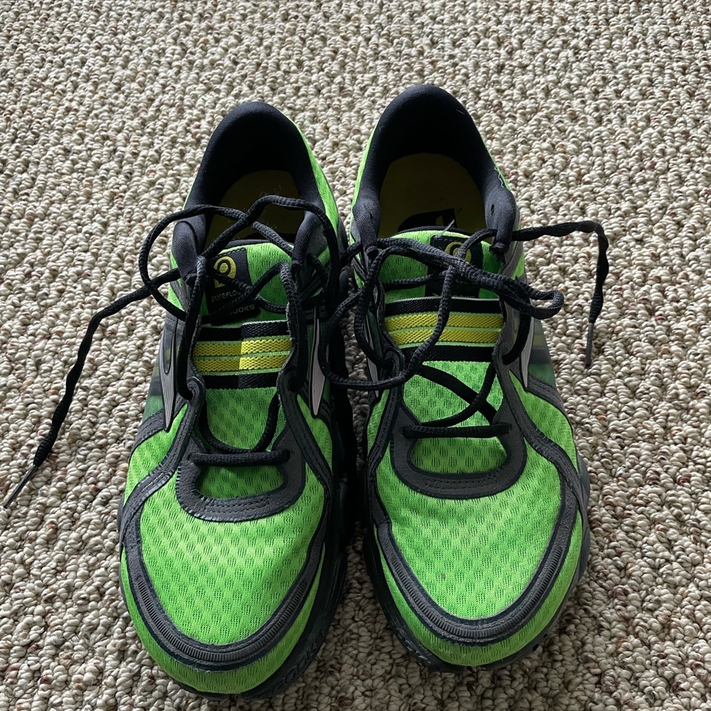 Brooks PureFlow Green and Black Running Shoes